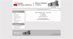 Desktop Screenshot of bip.muzeum-zywiec.pl