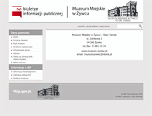 Tablet Screenshot of bip.muzeum-zywiec.pl
